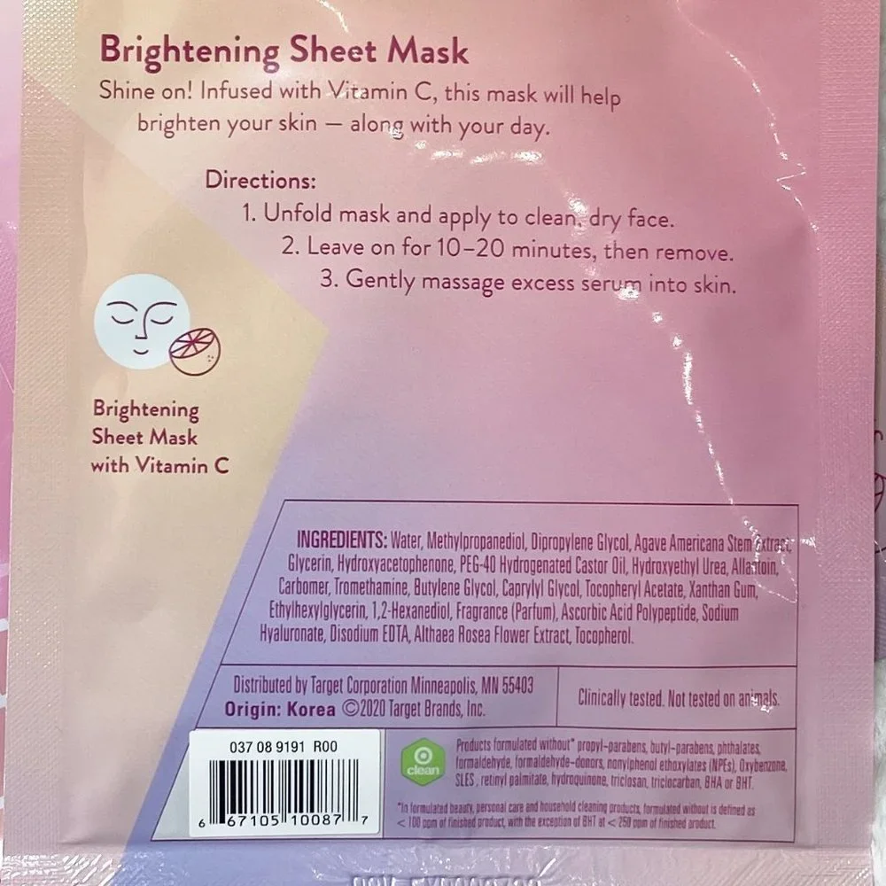 Regular Brightening Vitamin C Sheet Mask - 0.84 oz
